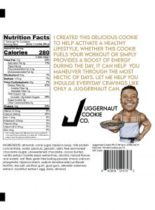 Juggernaut Cookies peanut chocolate chip protein cookie